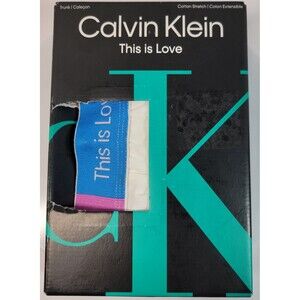 Calvin Klein This is Love Men's Stretch Trunk Briefs 3XL Rainbow Band 50-52"